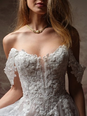 Maggie Sottero #HADLEY (F6MB135A01) #1 All Ivory (gown with Ivory Illusion) thumbnail