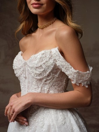 Maggie Sottero #RYLAND (F6MK055A01) #3 All Ivory (gown with Ivory Illusion) thumbnail
