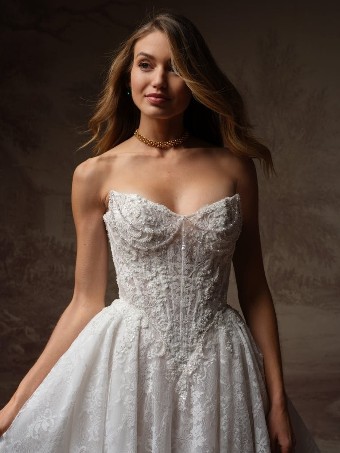 Maggie Sottero #RYLAND (F6MK055A01) #1 All Ivory (gown with Ivory Illusion) thumbnail