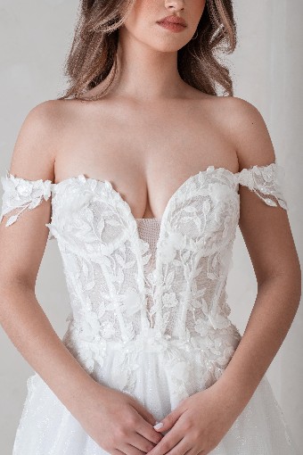 Ritzy Bridal #R25W03 - Corset Back #3 default Ivory thumbnail