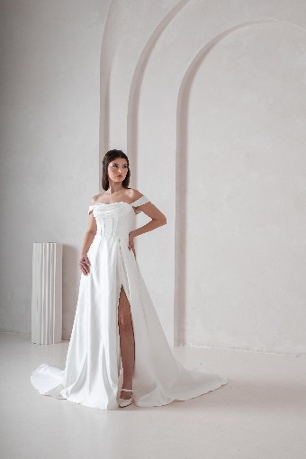 Ritzy Bridal #R25W12 - With Lace and Sleeves #2 Ivory thumbnail