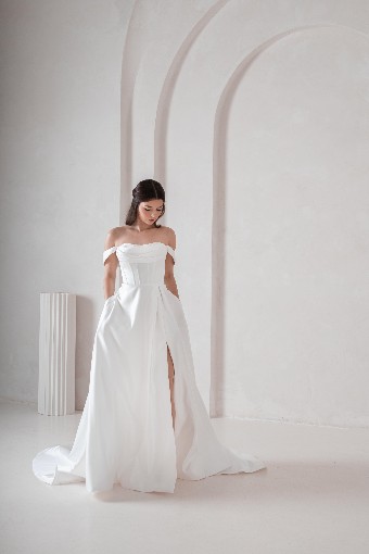 Ritzy Bridal #R25W12 - With Lace and Sleeves #0 default Ivory thumbnail