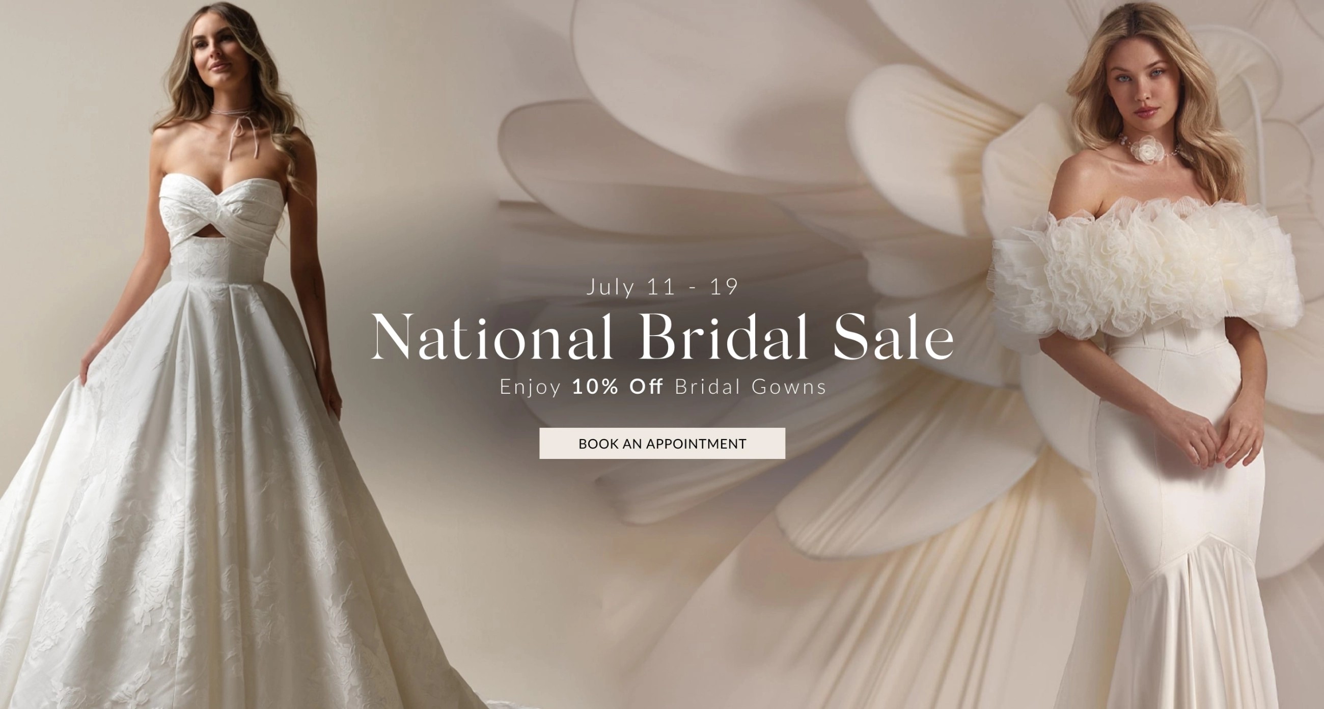 National Bridal Sale Banner Desktop